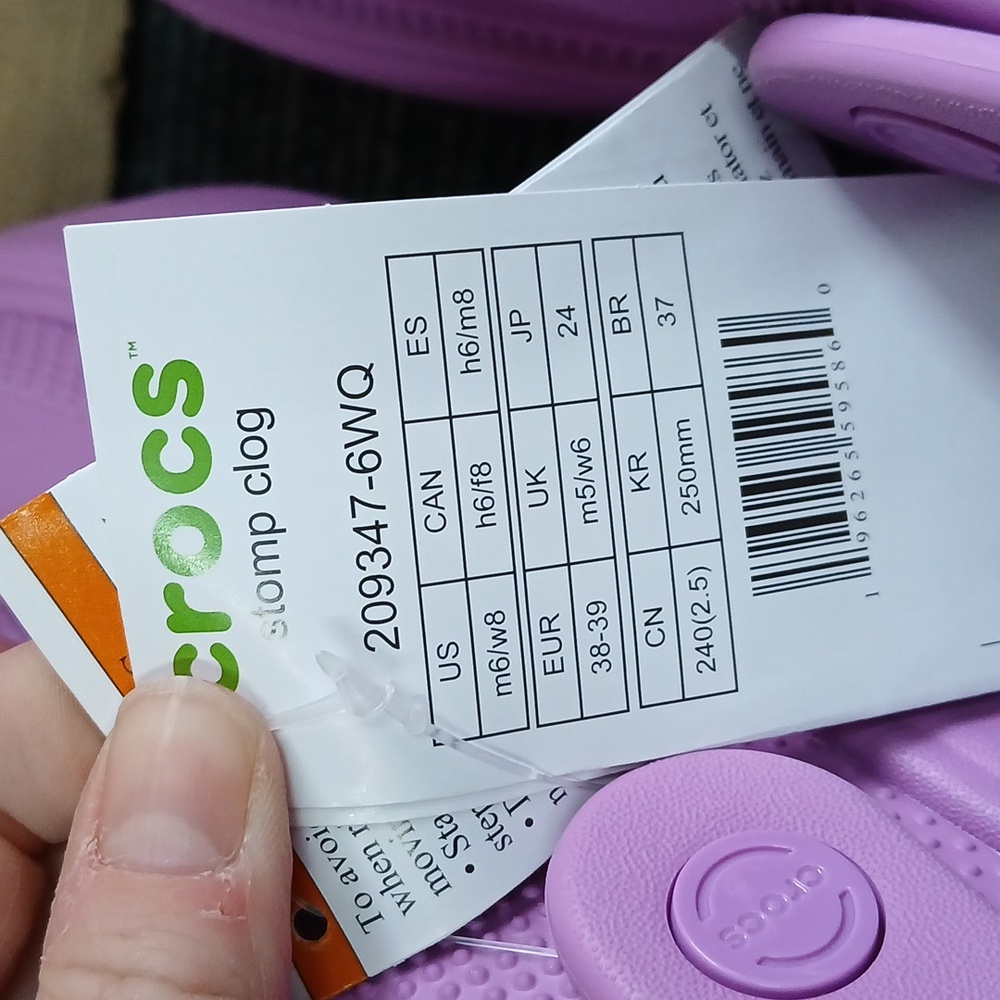 Nwt Crocs Stomp Clog Purple Womens 8 - Picture 5 of 6